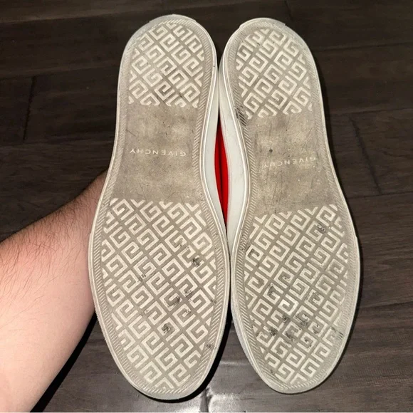 Givenchy Red Sneakers with White Soles